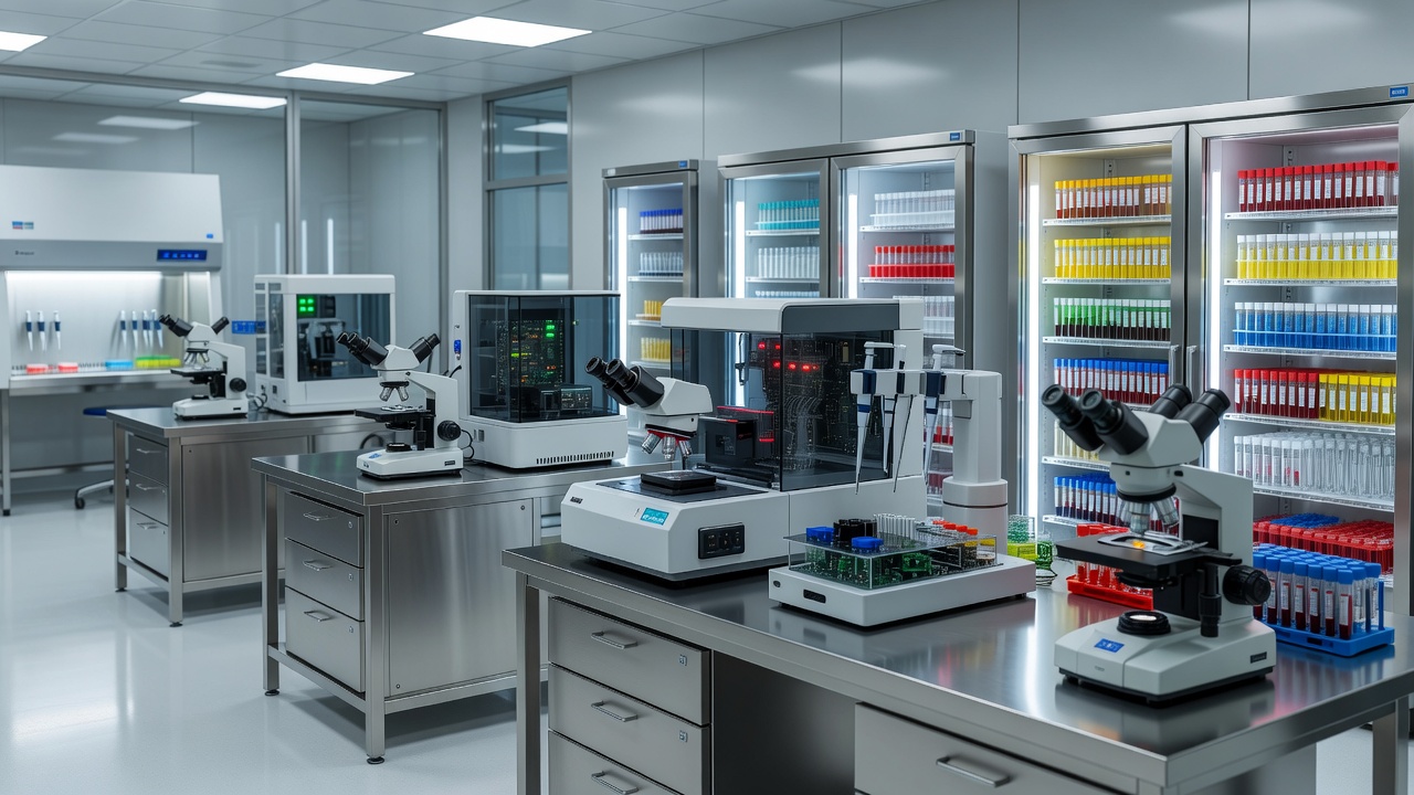 Advanced medical laboratory background